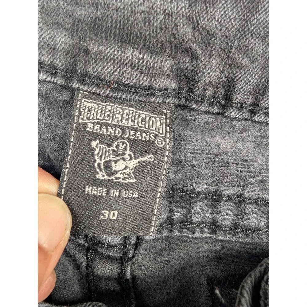 True Religion‎ Mens Rocco Skinny Fit Jeans Charcoal Gray Made in USA Size 30